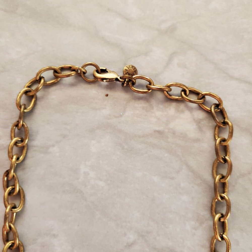 ✨ J.Crew Blue Green Rhinestones Crystals Cluster Statement Necklace ✨ - Picture 10 of 13